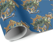 Sea Turtle Green Blue Geschenkpapier (Rolleneckpunkt)