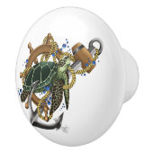 Sea Turtle Green Blue Keramikknauf (Rechts)