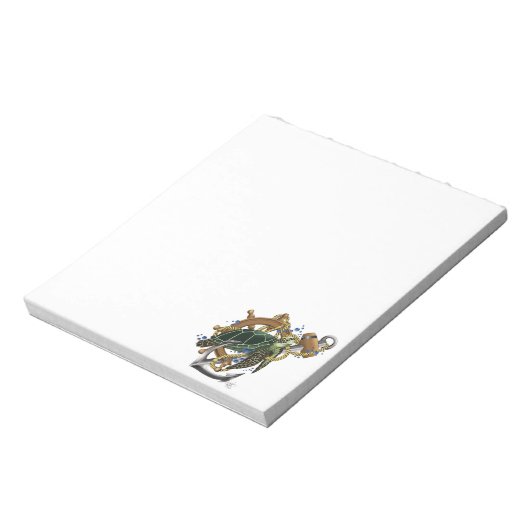 Sea Turtle Green Blue Notizblock (Rotiert)