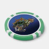 Sea Turtle Green Blue Pokerchips (Einzeln)
