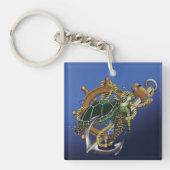 Sea Turtle Green Blue Schlüsselanhänger (Vorderseite)
