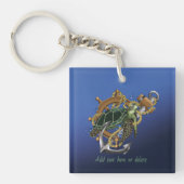 Sea Turtle Green Blue Schlüsselanhänger (Vorderseite)
