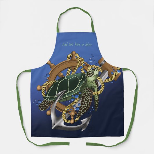 Sea Turtle Green Blue Schürze (Vorderseite)