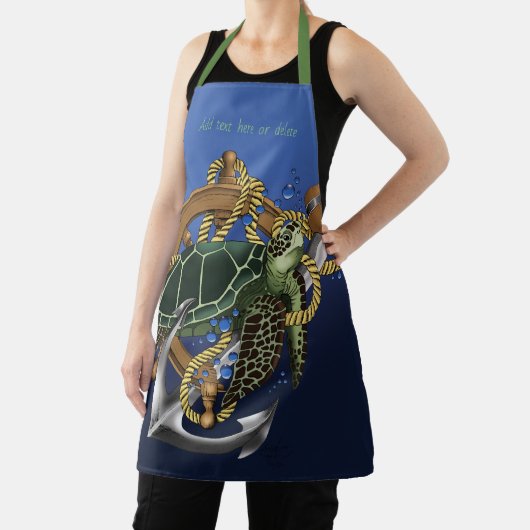 Sea Turtle Green Blue Schürze (InSitu)