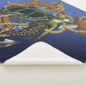 Sea Turtle Green Blue Sherpadecke (3/4)