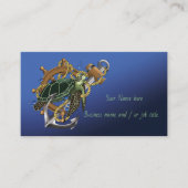 Sea Turtle Green Blue Visitenkarte (Vorderseite)