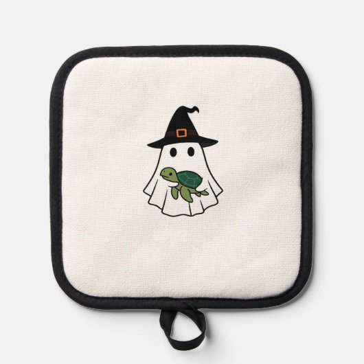 Sea Turtle Halloween Ghost Witch Hat Animal Lovers Topflappen (Vorderseite)