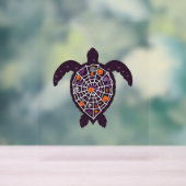 Sea Turtle Halloween Spider-web Pumpkin Ghost Hall Acrylschild (Neutral)