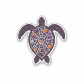 Sea Turtle Halloween Spider-web Pumpkin Ghost Hall Aufkleber (Vorderseite)