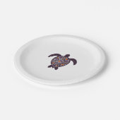 Sea Turtle Halloween Spider-web Pumpkin Ghost Hall Pappteller (Schrägansicht)