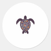 Sea Turtle Halloween Spider-web Pumpkin Ghost Hall Runder Aufkleber (Vorderseite)