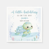 Sea Turtle Hatchling Boy Baby Shooting Paper Napki Serviette (Vorderseite)