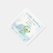 Sea Turtle Hatchling Boy Baby Shooting Paper Napki Serviette (Ecke)