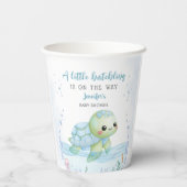 Sea Turtle Hatchling Boy Baby Shooting Paper Pappbecher (Rückseite)