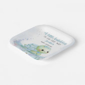 Sea Turtle Hatchling Boy Baby Shooting Paper Pappteller (Gewinkelt)