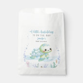 Sea Turtle Hatchling Boy Blue Baby Dusche Geschenktütchen (Vorderseite)