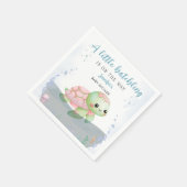 Sea Turtle Hatchling Girl Baby Shooting Paper Napk Serviette (Ecke)