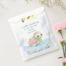 Sea Turtle Hatchling Girl Babydusche Geschenktütchen