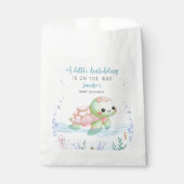 Sea Turtle Hatchling Girl Babydusche Geschenktütchen (Vorderseite)