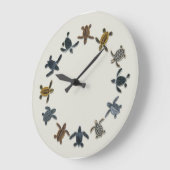 Sea Turtle Hatchling Wall Clock Große Wanduhr (Winkel)
