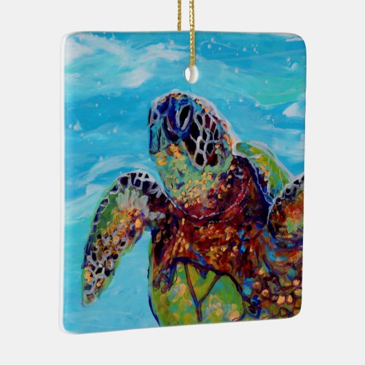 Sea Turtle Honu 10 Keramikornament (Rechts)