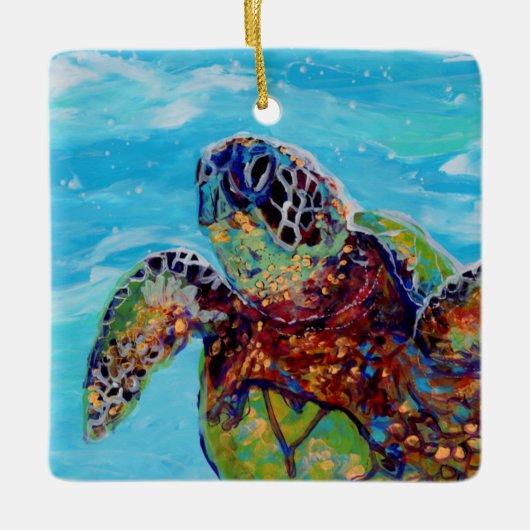 Sea Turtle Honu 10 Keramikornament (Vorderseite)