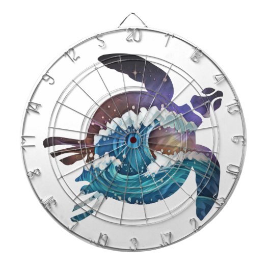 Sea Turtle Japanese Waves Golf Balls Golf Ball Mar Dartscheibe (vorne)