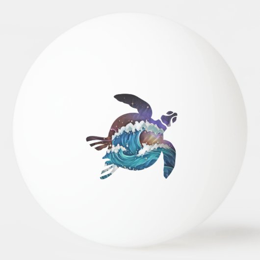 Sea Turtle Japanese Waves Golf Balls Golf Ball Mar Tischtennisball (Vorderseite)