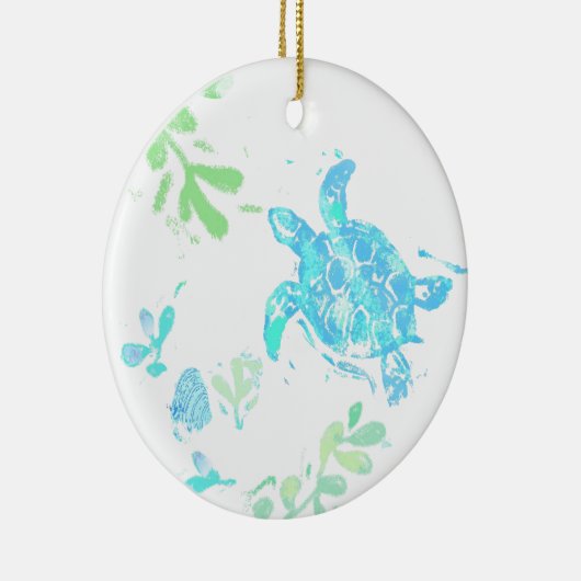 Sea Turtle Keramik Ornament (Rechts)