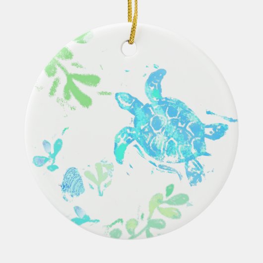 Sea Turtle Keramik Ornament (Vorne)