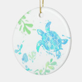 Sea Turtle Keramik Ornament (Links)