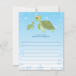 Sea Turtle Kid's Niedliche Flachstandskarte Dankeskarte