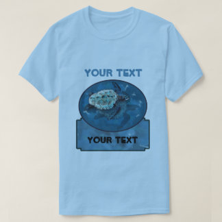 Sea Turtle Loggerhead Blauer T - Shirt