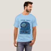 Sea Turtle Loggerhead Blauer T - Shirt (Vorne ganz)