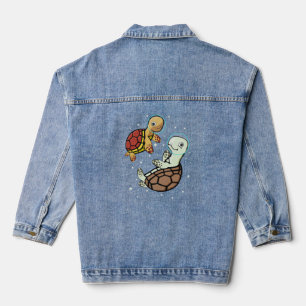 Sea Turtle Lover Kids Space Astronaut Sea Turtle Jeansjacke