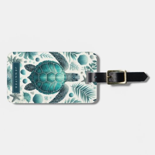 Sea Turtle Luggage Gepäckanhänger (Vorderseite horizontal)