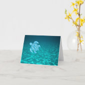 Sea Turtle Magnet Karte (Gelbe Blume)