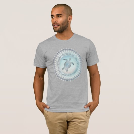 Sea Turtle Mandala Beach Style T-Shirt (Vorne ganz)
