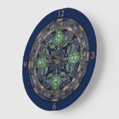 Sea Turtle Mandala Circle Pattern Illustration Große Wanduhr (Winkel)