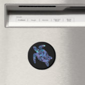 Sea Turtle Mandala Magische Farbe Licht Kunst Magnet (In Situ (Geschirrspüler))