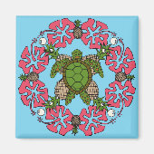 Sea Turtle Mandala-Magnet Magnet (Vorne)
