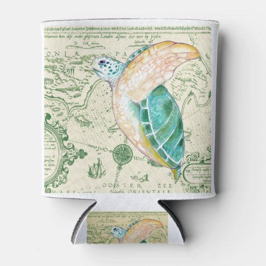 Sea Turtle Map Dosenkühler (Vorderseite)