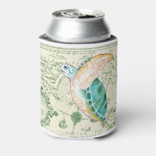 Sea Turtle Map Dosenkühler (Kanne Rückseite)