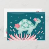 "Sea Turtle Maui" Postkarte (Vorne/Hinten)