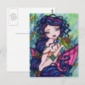 Sea Turtle Mermaid Fantasy Seefahrt Postkarte (Vorne/Hinten)