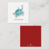 Sea Turtle Mini Beach Weihnachtskarte Mitteilungskarte (Vorne/Hinten)