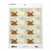 Sea Turtle Modern Coastal Ocean Beach Wirbel Style (Vorne)