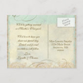 Sea Turtle Modern Coastal Ocean Beach Wirbel Style Ankündigungspostkarte (Rückseite)