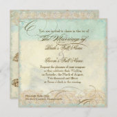 Sea Turtle Modern Coastal Ocean Beach Wirbel Style Einladung (Vorne/Hinten)