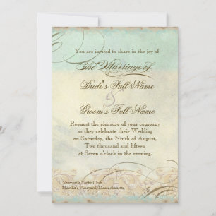 Sea Turtle Modern Coastal Ocean Beach Wirbel Style Einladung